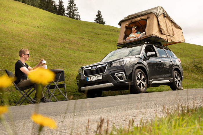 Mit dem Subaru Forester sicher in den Dachzelt-Urlaub